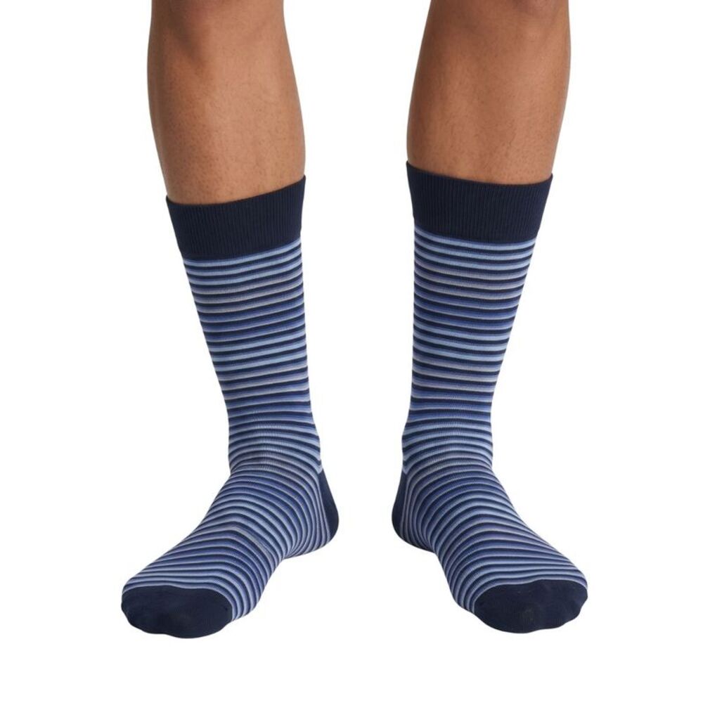 Missoni Deep Blue MensClassic Stripe Crew Socks-